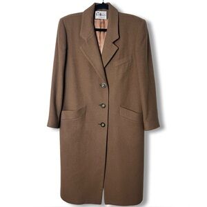 Fleurette Vintage 100% Camel Hair Longline Coat Irene Herbert’s Tulsa Sz 16